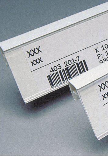 Clip-On Data Strip For Wire Baskets