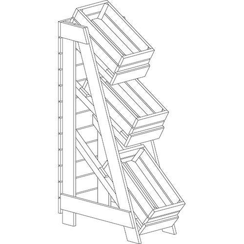 3 Tier Fresh Produce Unit- 3 Crates