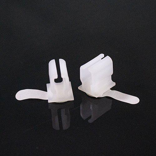 White Plastic Self Adhesive Clip