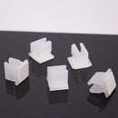 White Plastic Self Adhesive Clip