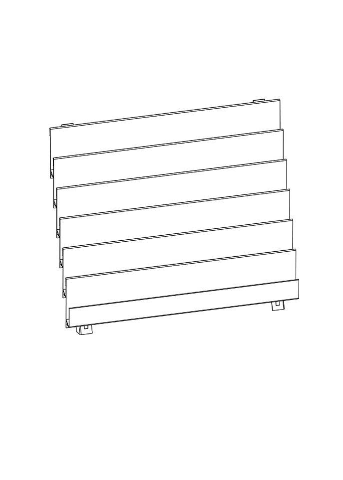 6 Tier Slatwall Card Rack