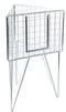 Triangular wire dump bin